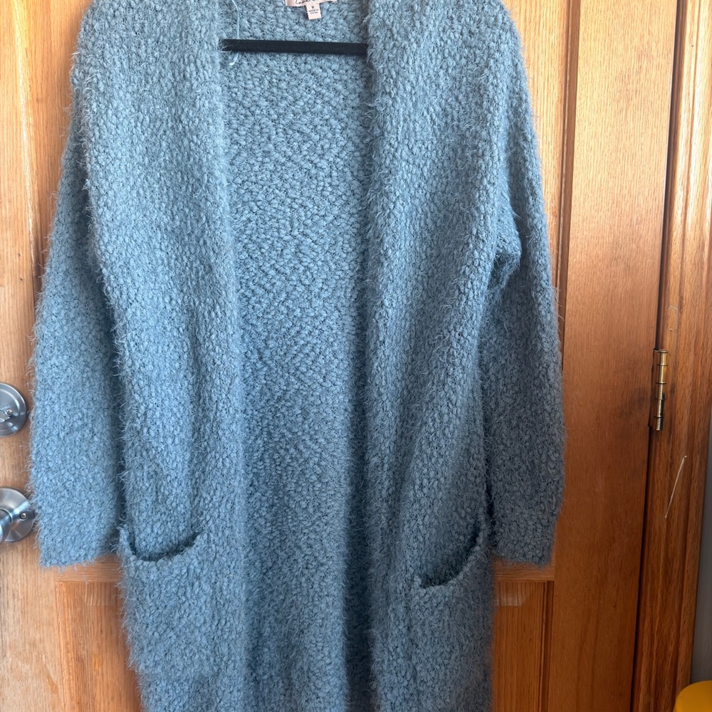 Love Tree Textured Gray Cardigan